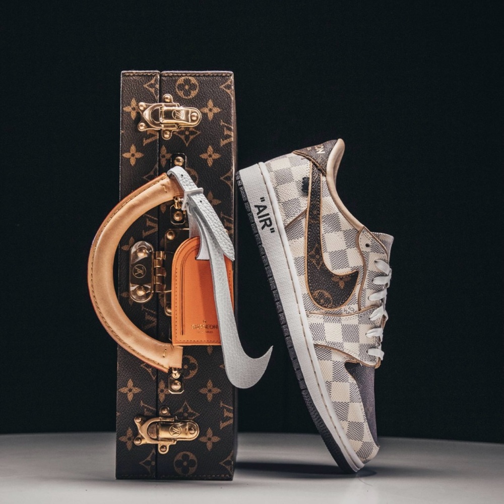 Shoe Surgeon LV/NIKE AIR Monogram Sneakers (No original Box) *RARE*